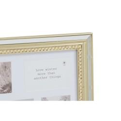 Marco de Fotos DKD Home Decor Luxury 46,5 x 2 x 40 cm Cristal Plateado Dorado Poliestireno Tradicional (2 Unidades)