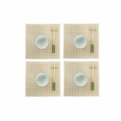 Set de Sushi DKD Home Decor 14,5 x 14,5 x 31 cm Verde Gres Oriental (16 Piezas)