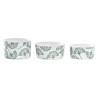 Set de Aperitivo DKD Home Decor Bambú Gres Hojas Tropical 4 Piezas 18 x 18 x 1 cm