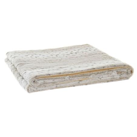 Manta DKD Home Decor Salvaje 130 x 170 x 2 cm Beige Blanco Montaña