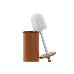 Escobilla para el Baño DKD Home Decor Gris Naranja Metal Bambú Moderno (2 Unidades)