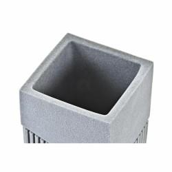 Portacepillos de Dientes DKD Home Decor Gris Resina 7,6 x 7,6 x 10 cm