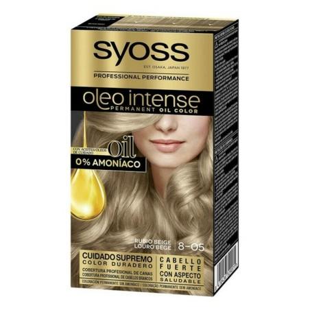 Tinte Permanente   Syoss Olio Intense Sin amoniaco Nº 8,05 Rubio Beige