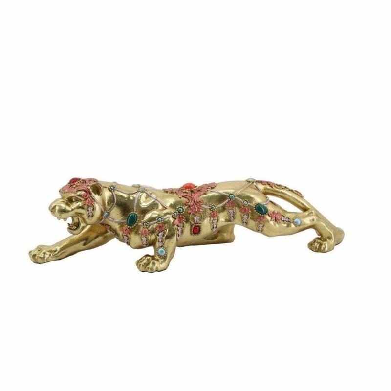 Figura Decorativa DKD Home Decor 39 x 11 x 10 cm Dorado Colonial Pantera