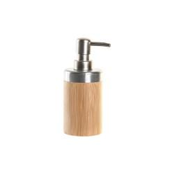 Set de Baño DKD Home Decor Plateado Natural Bambú Polipropileno 7 x 7 x 17 cm (2 Unidades)