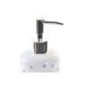 Set de Baño DKD Home Decor Blanco ABS Dolomita A topos 7 x 7 x 17,5 cm (2 Unidades)