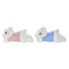 Oso de Peluche DKD Home Decor 70 x 30 x 30 cm Azul Rosa Blanco Infantil (2 Unidades)