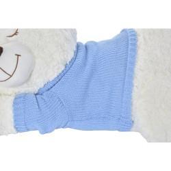 Oso de Peluche DKD Home Decor 70 x 30 x 30 cm Azul Rosa Blanco Infantil (2 Unidades)