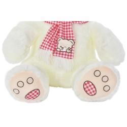 Oso de Peluche DKD Home Decor Rojo Blanco Burdeos Infantil 20 x 20 x 50 cm (2 Unidades)