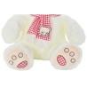 Oso de Peluche DKD Home Decor Rojo Blanco Burdeos Infantil 20 x 20 x 50 cm (2 Unidades)