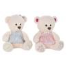 Oso de Peluche DKD Home Decor Beige Rosa Verde Infantil 20 x 20 x 50 cm Oso (2 Unidades)