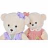 Oso de Peluche DKD Home Decor Vestido 42 x 20 x 50 cm Beige Rosa Lila Infantil Oso (2 Unidades)