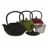 Tetera DKD Home Decor Negro Rojo Verde Acero Inoxidable (3 Unidades)