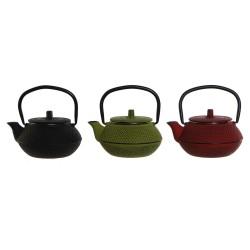 Tetera DKD Home Decor Negro Rojo Verde Acero Inoxidable (3 Unidades)