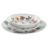 Set de Vajilla DKD Home Decor Tropical Blanco Multicolor Porcelana (18 Piezas)