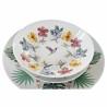 Set de Vajilla DKD Home Decor Tropical Blanco Multicolor Porcelana (18 Piezas)