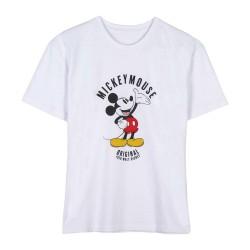 Camiseta de Manga Corta Mujer Mickey Mouse Blanco
