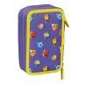 Plumier Triple SuperThings Guardians of Kazoom Morado Amarillo (36 Piezas)