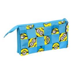 Portatodo Triple Minions Minionstatic Azul (22 x 12 x 3 cm)