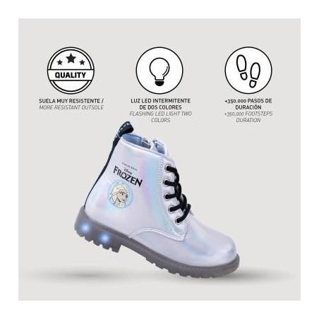 Botas Casual Infantiles Frozen Luces LED Azul TALLA 29