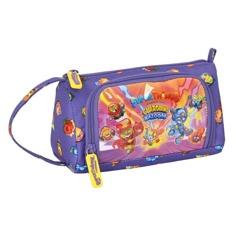 Estuche Escolar con Accesorios SuperThings Guardians of Kazoom Amarillo Morado (32 Piezas)