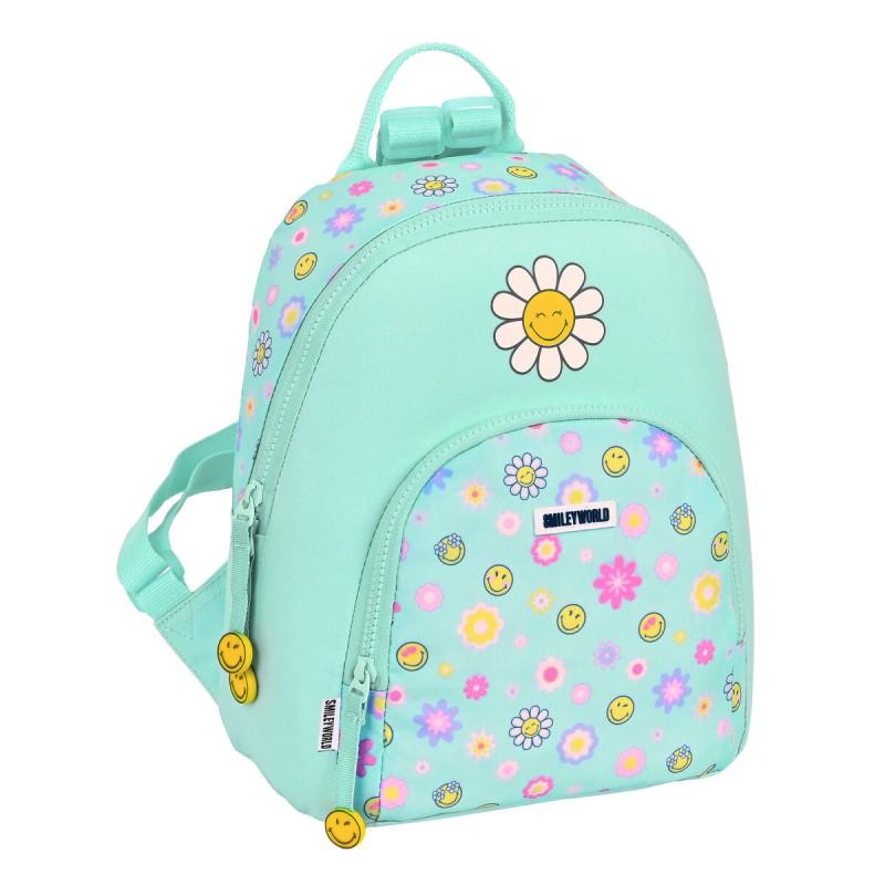 Mochila Infantil Smiley Summer fun Mini Turquesa (25 x 30 x 13 cm)