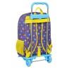 Mochila Escolar con Ruedas SuperThings Guardians of Kazoom Morado Amarillo (32 x 42 x 14 cm)