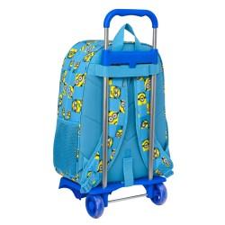 Mochila Escolar con Ruedas Minions Minionstatic Azul (33 x 42 x 14 cm)