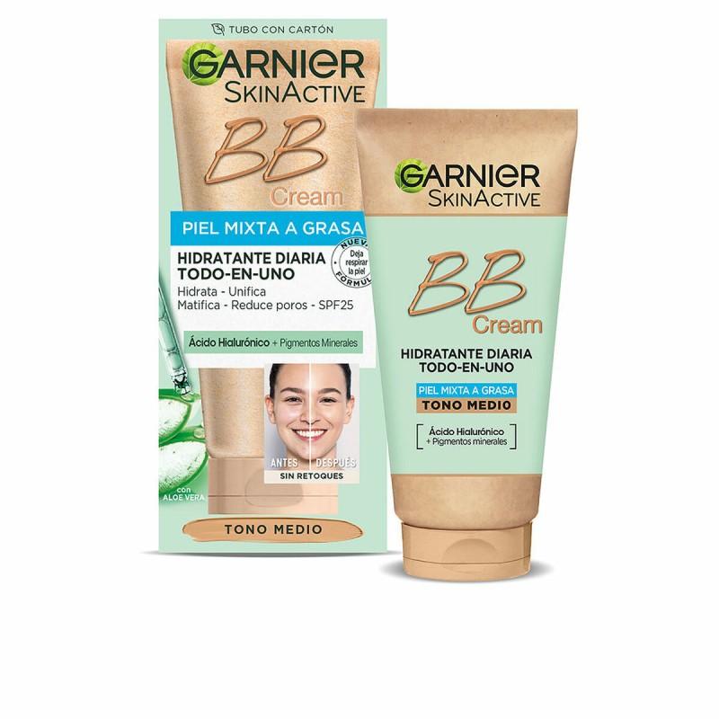 Crema Hidratante con Color Garnier Skinactive Bb Cream Piel Mixta Piel grasa Medium 50 ml Spf 25