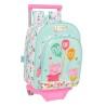 Mochila Escolar con Ruedas Peppa Pig Cosy corner Azul claro (26 x 34 x 11 cm)