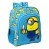 Mochila Escolar Minions Minionstatic Azul (32 x 38 x 12 cm)