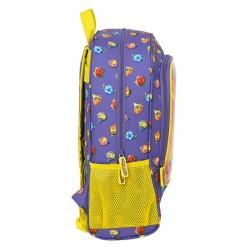 Mochila Escolar SuperThings Guardians of Kazoom Morado Amarillo (32 x 42 x 14 cm)