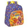 Mochila Escolar SuperThings Guardians of Kazoom Morado Amarillo (27 x 33 x 10 cm)