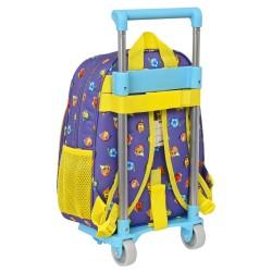 Mochila Escolar con Ruedas SuperThings Guardians of Kazoom Morado Amarillo (27 x 33 x 10 cm)