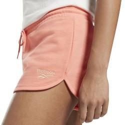 Pantalones Cortos Deportivos para Mujer Reebok Identity French Terry Salmón Mujer