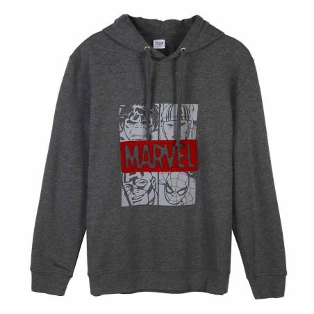 Sudadera con Capucha Hombre Marvel Gris Gris oscuro