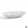 Bandeja de Aperitivos Quid Gastro Fun Blanco Cerámica 20,5 x 11 x 3,5 cm (12 Unidades) (Pack 12x)