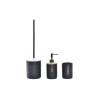 Set de Baño DKD Home Decor Negro Natural Bambú Dolomita 10,2 x 10,2 x 37,5 cm (3 Piezas)