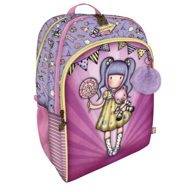 Mochila Escolar Gorjuss First prize Lila (34.5 x 43.5 x 22 cm)