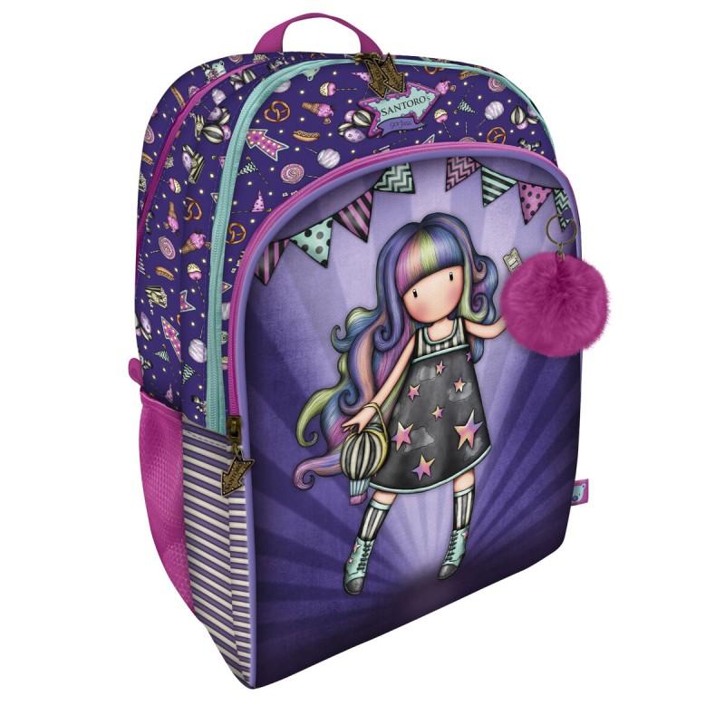 Mochila Escolar Gorjuss Up and away Morado 34.5 x 43.5 x 22 cm