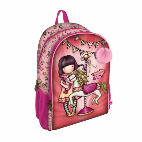 Mochila Escolar Gorjuss Carousel Salmón (31.5 x 44 x 22.5 cm)