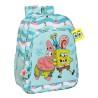 Mochila Escolar Spongebob Stay positive Azul Blanco (33 x 42 x 14 cm)