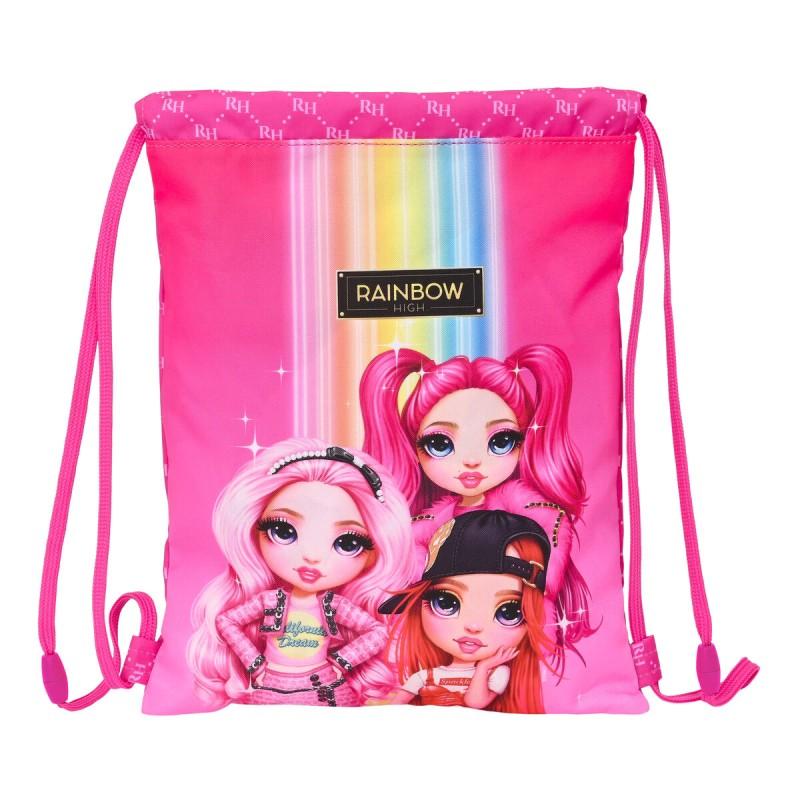 Mochila Saco Infantil Rainbow High Fucsia 26 x 34 x 1 cm