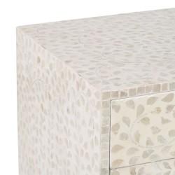 Mesa auxiliar 56 x 46 x 58 cm Beige Nácar Madera MDF