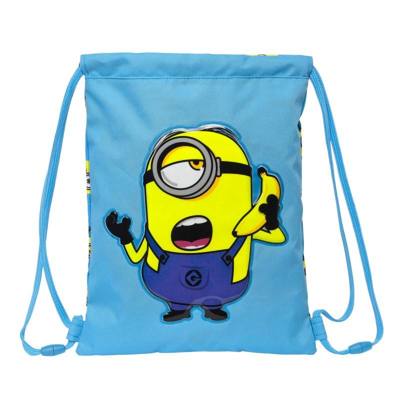 Bolsa Mochila con Cuerdas Minions Minionstatic Azul (26 x 34 x 1 cm)