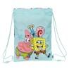 Bolsa Mochila con Cuerdas Spongebob Stay positive Azul Blanco (26 x 34 x 1 cm)