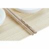 Set de Sushi DKD Home Decor Bambú Plástico Gres Blanco Natural Oriental 28,8 x 19,8 x 3 cm (7 Piezas) (28,8 x 19,8 x 3 cm)