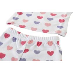 Conjunto de Ropa DKD Home Decor Blanco Rosa (2 Unidades) Algodón 0-6 Meses