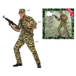 Disfraz para Adultos Shine Inline Militar Verde XS/S