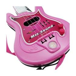 Guitarra Infantil Reig Micrófono Rosa